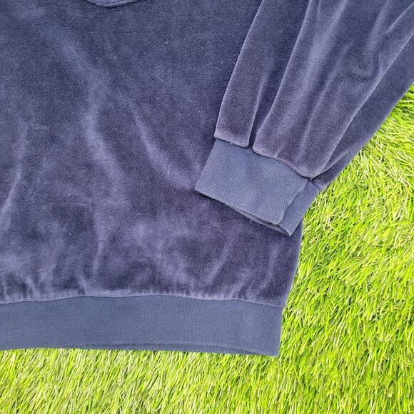 Vintage 90s Velour Collared Sweater Large 25x24 Baggy - Picture 10 of 10